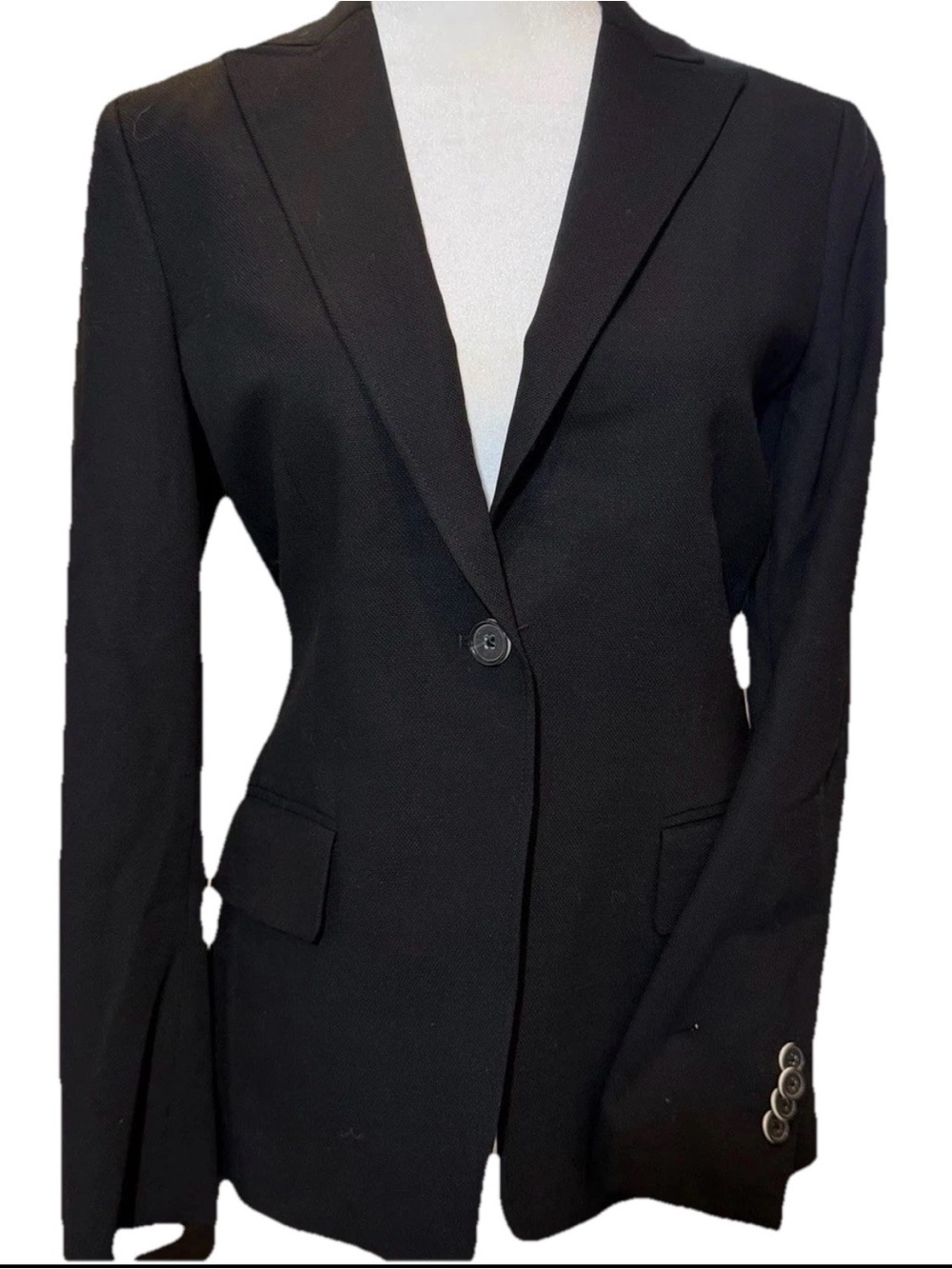 LUXURY Brooks Brothers Ing Loro Piana Wool Silk Black Blazer Jacket Women's 6P S